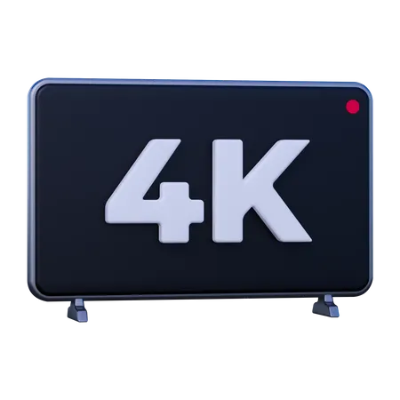4K Resolution 3D Icon