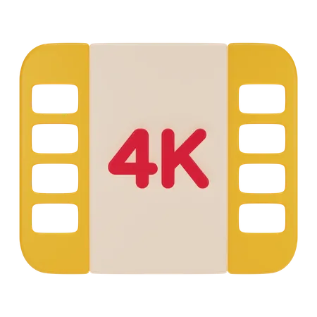 4 K Resolution 3 D Movie 3D Icon