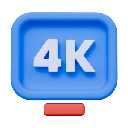 4K Resolution  3D Icon