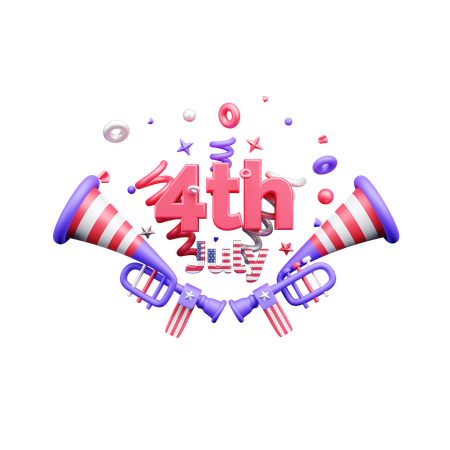 4th July  3D Icon