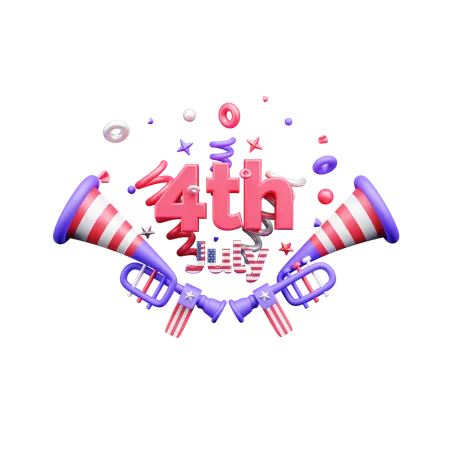 4th July  3D Icon