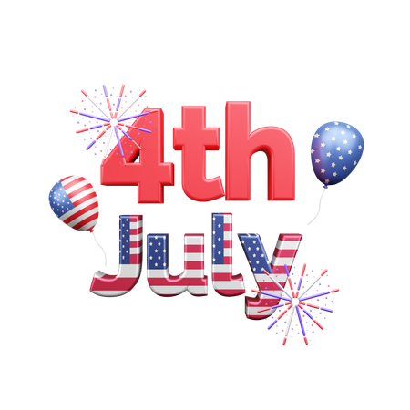 4th July  3D Icon