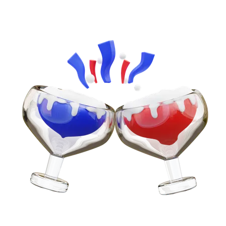 4th Of July Glass Ornament  3D Icon