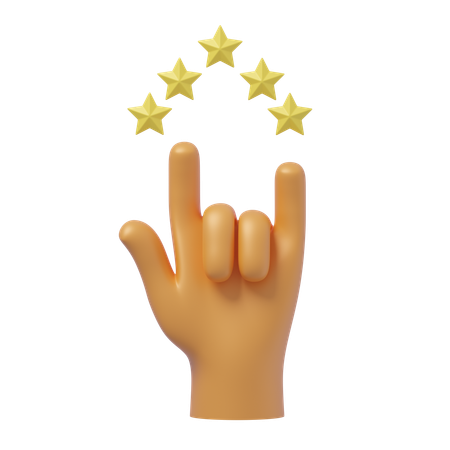 당신은 최고입니다 별점 5점  3D Icon