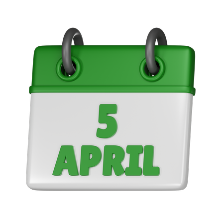 5 avril  3D Icon