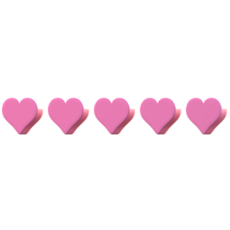 5 calificación del corazón  3D Emoji