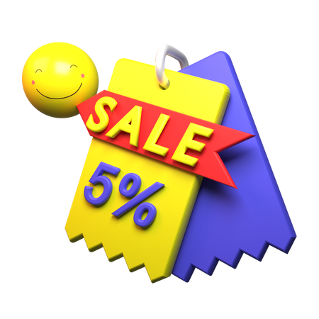 5% de descuento  3D Icon