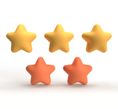 5 estrelas  3D Icon