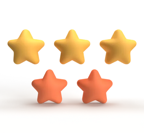 5 estrelas  3D Icon