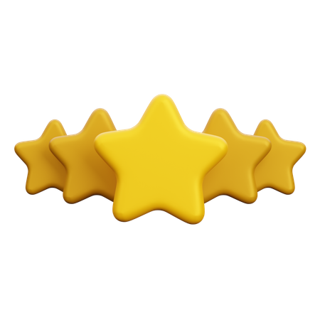 5 estrelas  3D Icon