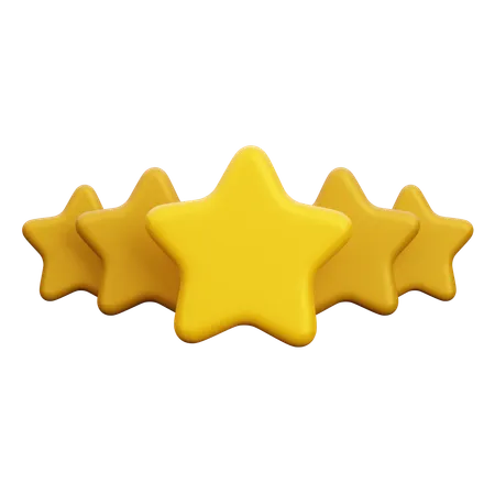 5 estrelas  3D Icon