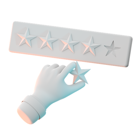 Avaliação de 5 estrelas  3D Icon