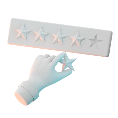 Avaliação de 5 estrelas  3D Icon