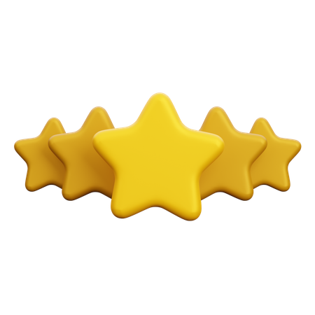 5 estrellas  3D Icon