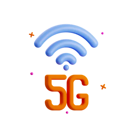 5 G  3D Icon