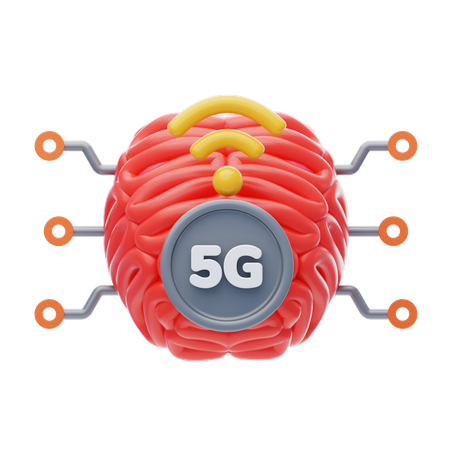 5G와 AI  3D Icon