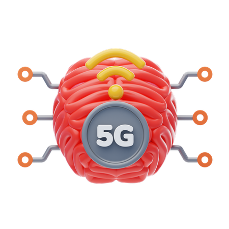 5 G And Ai  3D Icon