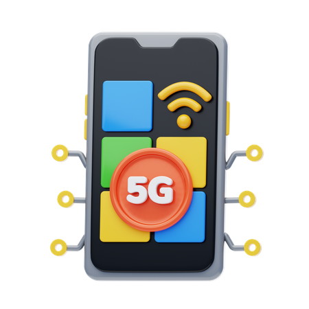 5G 애플리케이션  3D Icon