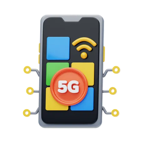 5G 애플리케이션  3D Icon