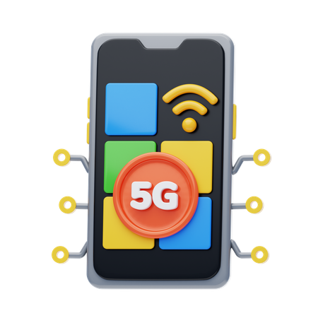 5 G Applications  3D Icon