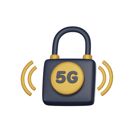 Bloqueo 5G  3D Icon