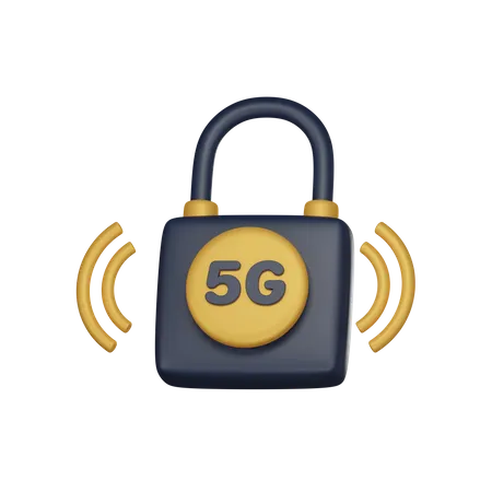 Bloqueo 5G  3D Icon