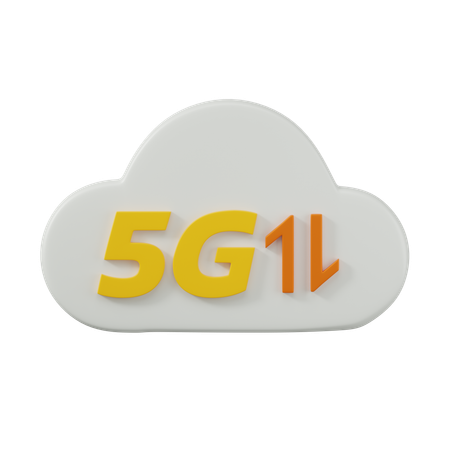 5gクラウド  3D Icon