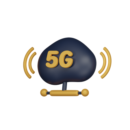 5 G Cloud Network  3D Icon