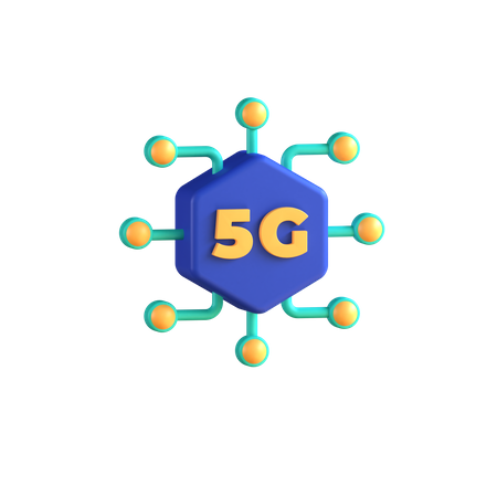 5 G Connection  3D Icon