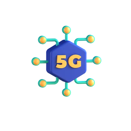 5 G Connection  3D Icon