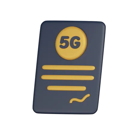 5 G Contract  3D Icon