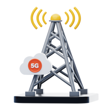 5G 커버리지  3D Icon