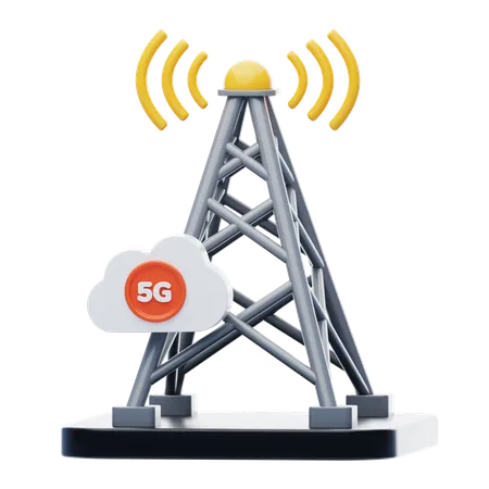 5G 커버리지  3D Icon