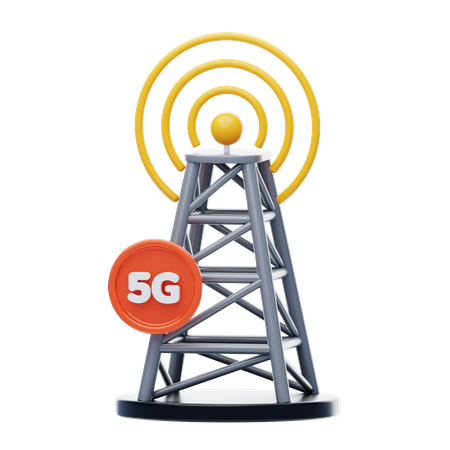 5G 커버리지  3D Icon