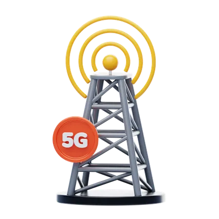 5G 커버리지  3D Icon