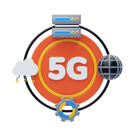 Ecosistema 5G  3D Icon