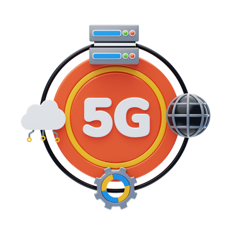 5G 생태계  3D Icon