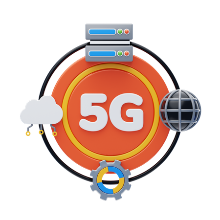 5 G Ecosystem  3D Icon