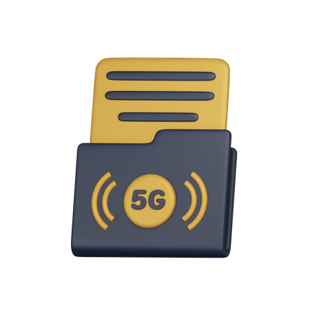 5 G Folder  3D Icon