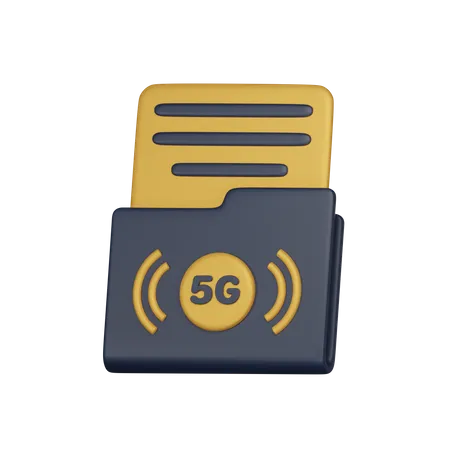 5 G Folder  3D Icon