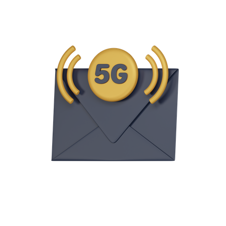 5 G Mail  3D Icon