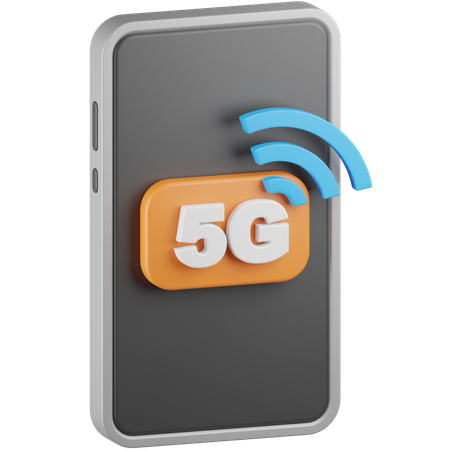 5 G Mobile  3D Icon