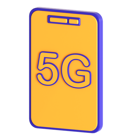 5 G Mobile  3D Icon