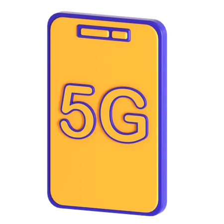 5 G Mobile  3D Icon