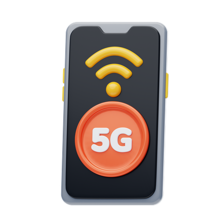 5 G Mobile  3D Icon