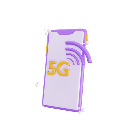 5 G Mobile  3D Icon