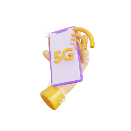 5 G Mobile Network  3D Icon
