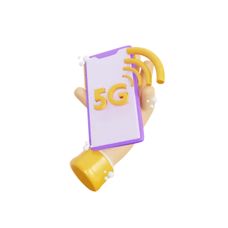 3 D 5 G Connection Icon Isolated Object 3D Icon