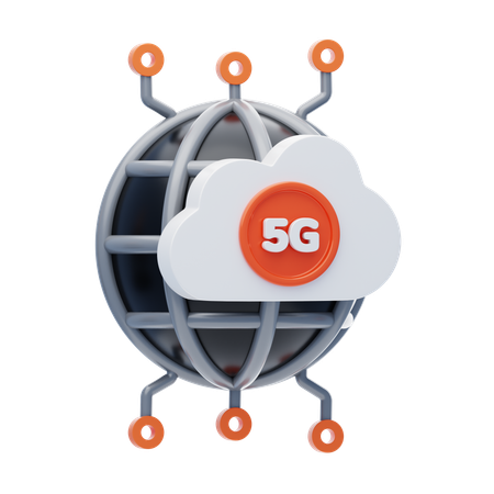 5g 네트워크  3D Icon