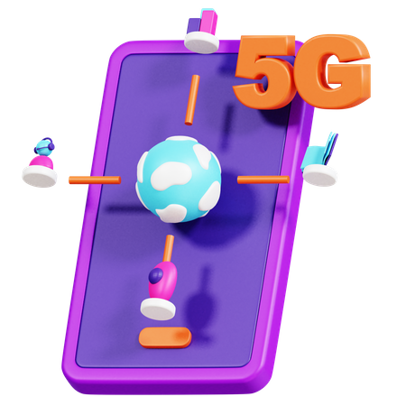 5 G Network  3D Icon